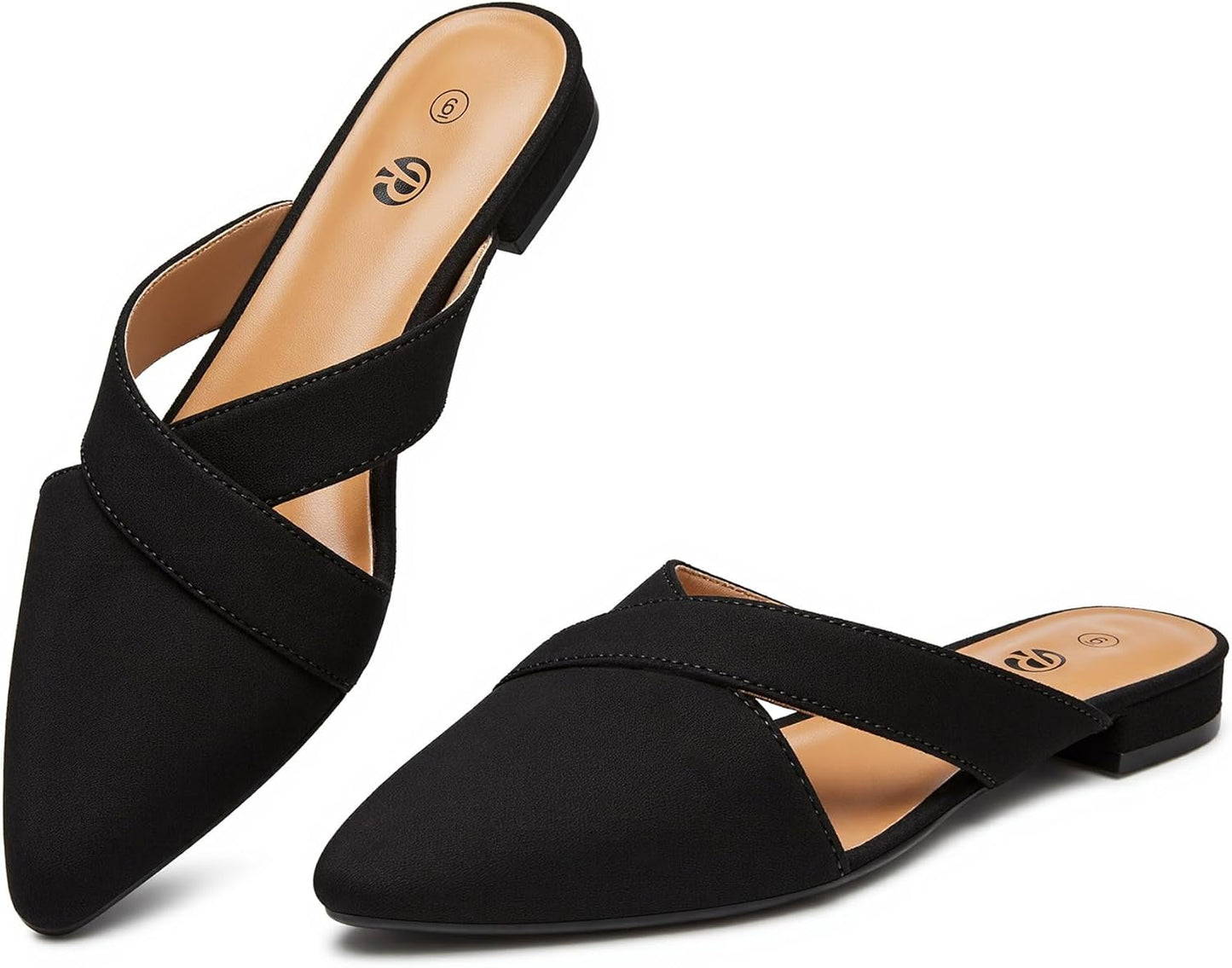 Rekayla Womens Mules Closed Pointed Toe Backless Loafer Shoes