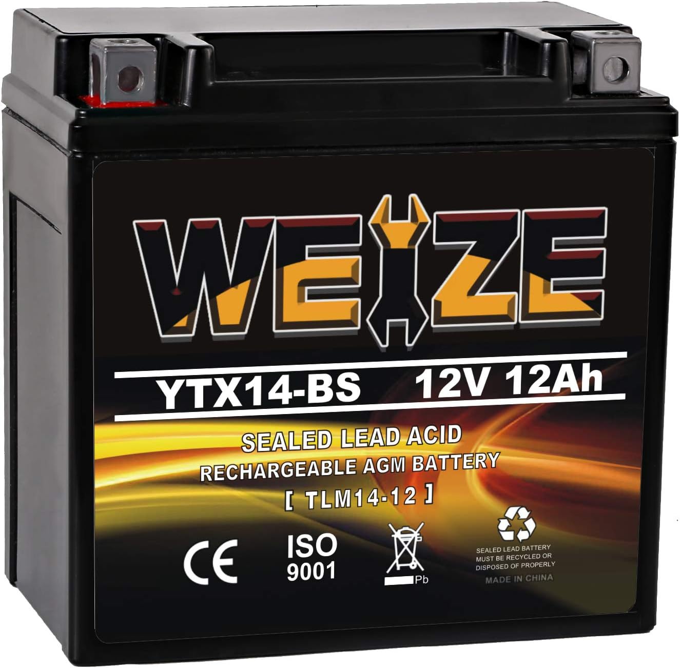 High Performance YTX14 BS ATV Battery for Motorcycles and More