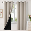 YoungsTex Camel 100% Blackout Curtains 72 in Length - Thick Thermal