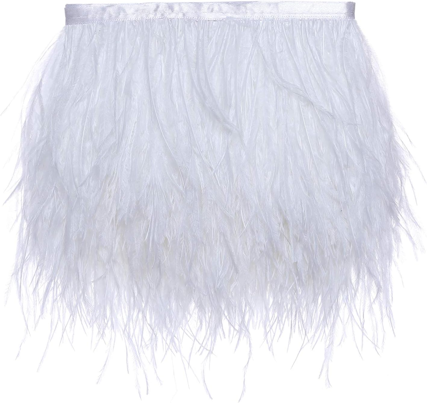 Ostrich Feather Trim Fringe for Crafting and Costumes - 10 Yards