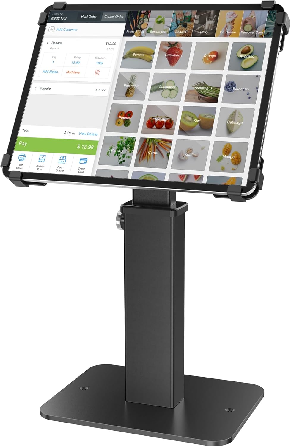 Anti-Theft iPad Kiosk Stand with 360 Rotation and Adjustable Height