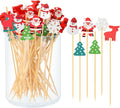 100PCS Christmas Cocktail Picks - Festive Charcuterie Skewers by DOUDOULE