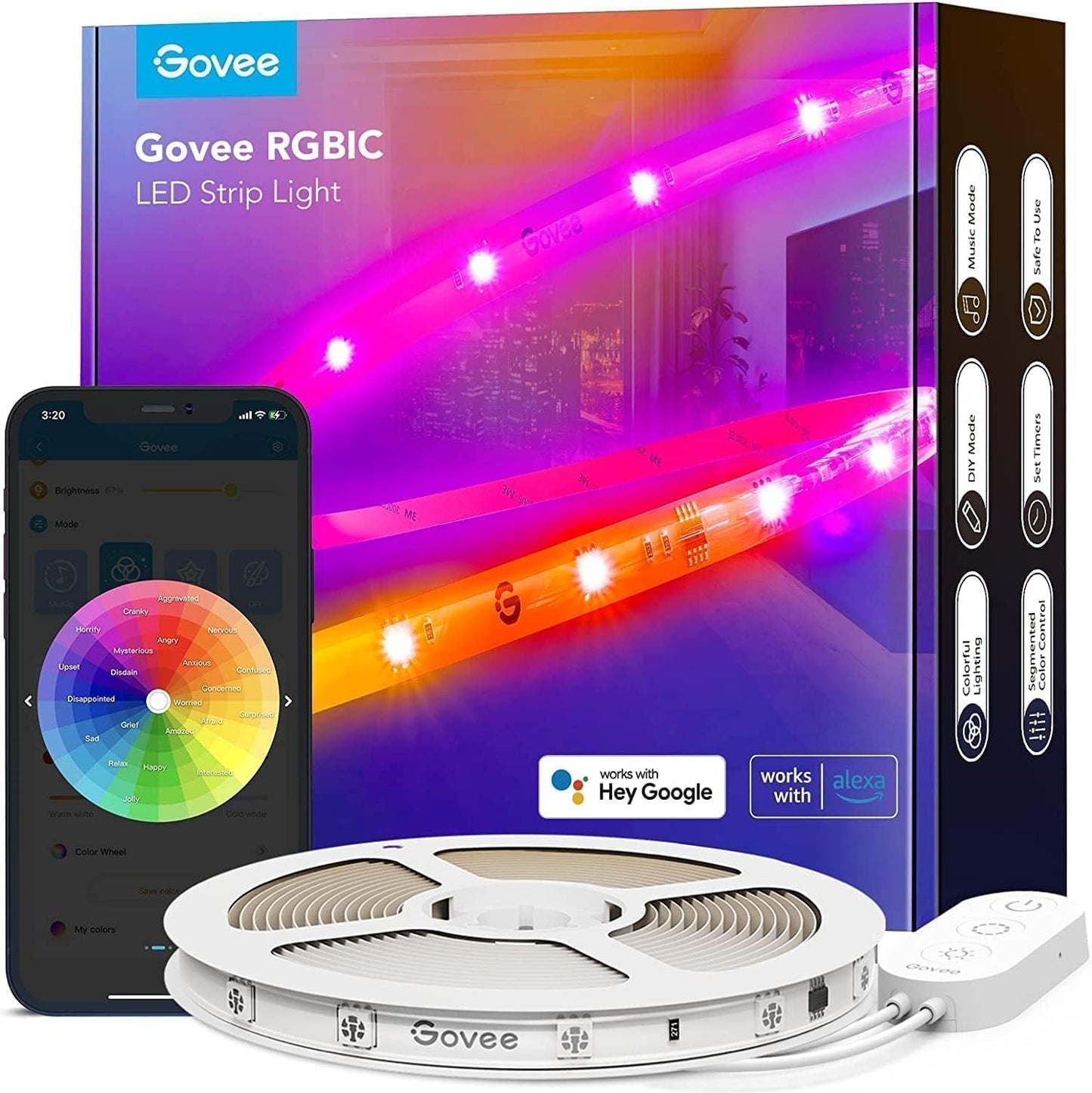 Govee RGBIC LED Strip Lights for Smart Home Decor and More