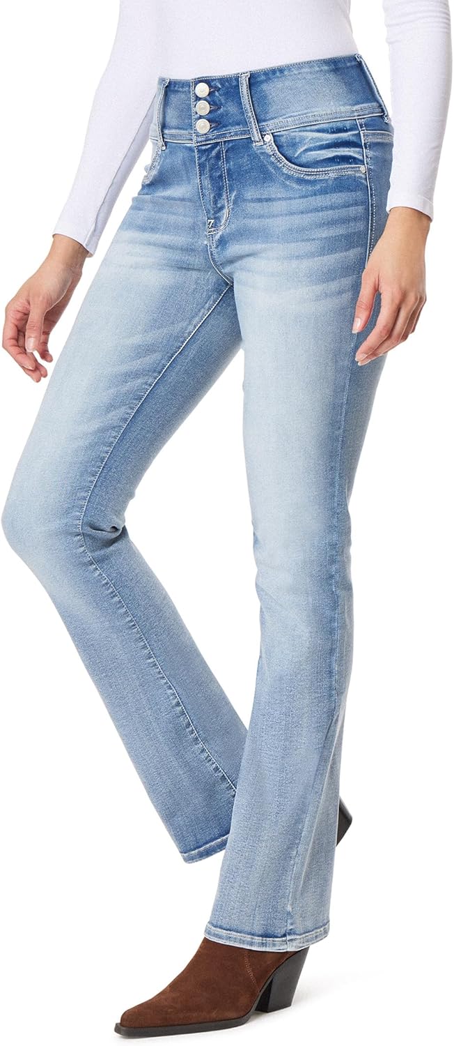 WallFlower Women's Sassy Bootcut High Rise Jeans for Juniors
