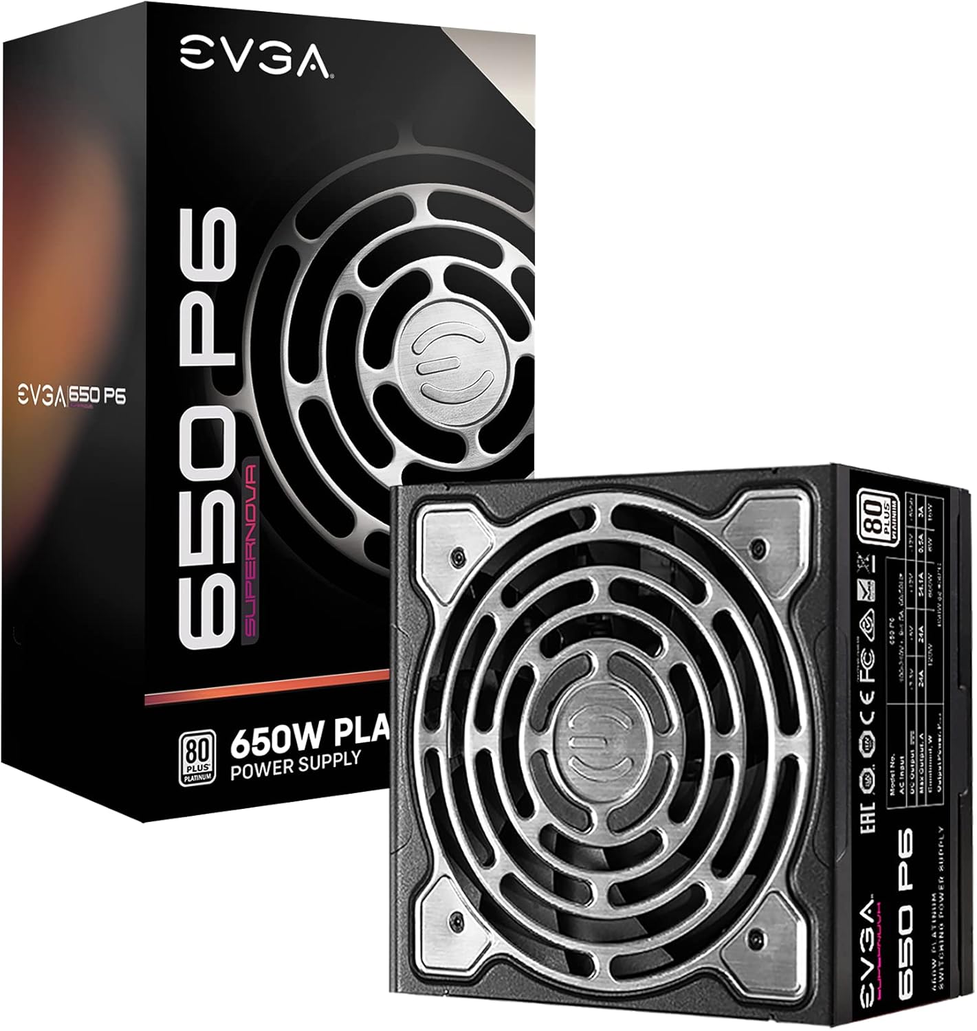 EVGA Supernova 650 P6 Power Supply: 80 Plus Platinum 650W