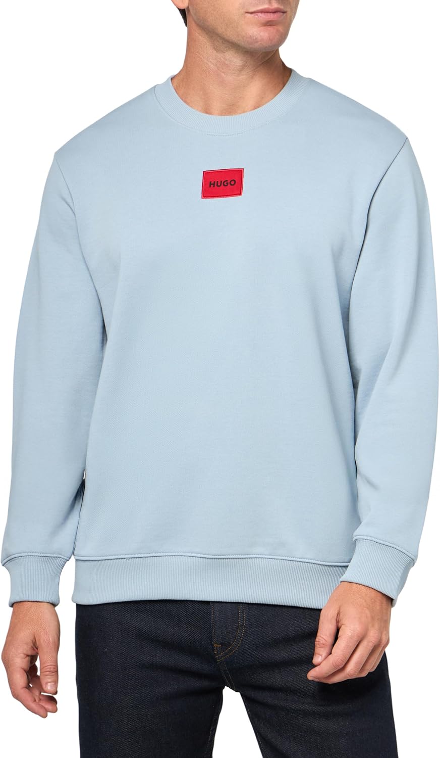 HUGO Men's Regular Fit Square Logo Jersey Sweatshirt Review