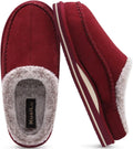 Mens Suede Clog Slippers with Arch Support - Warm Faux Fur