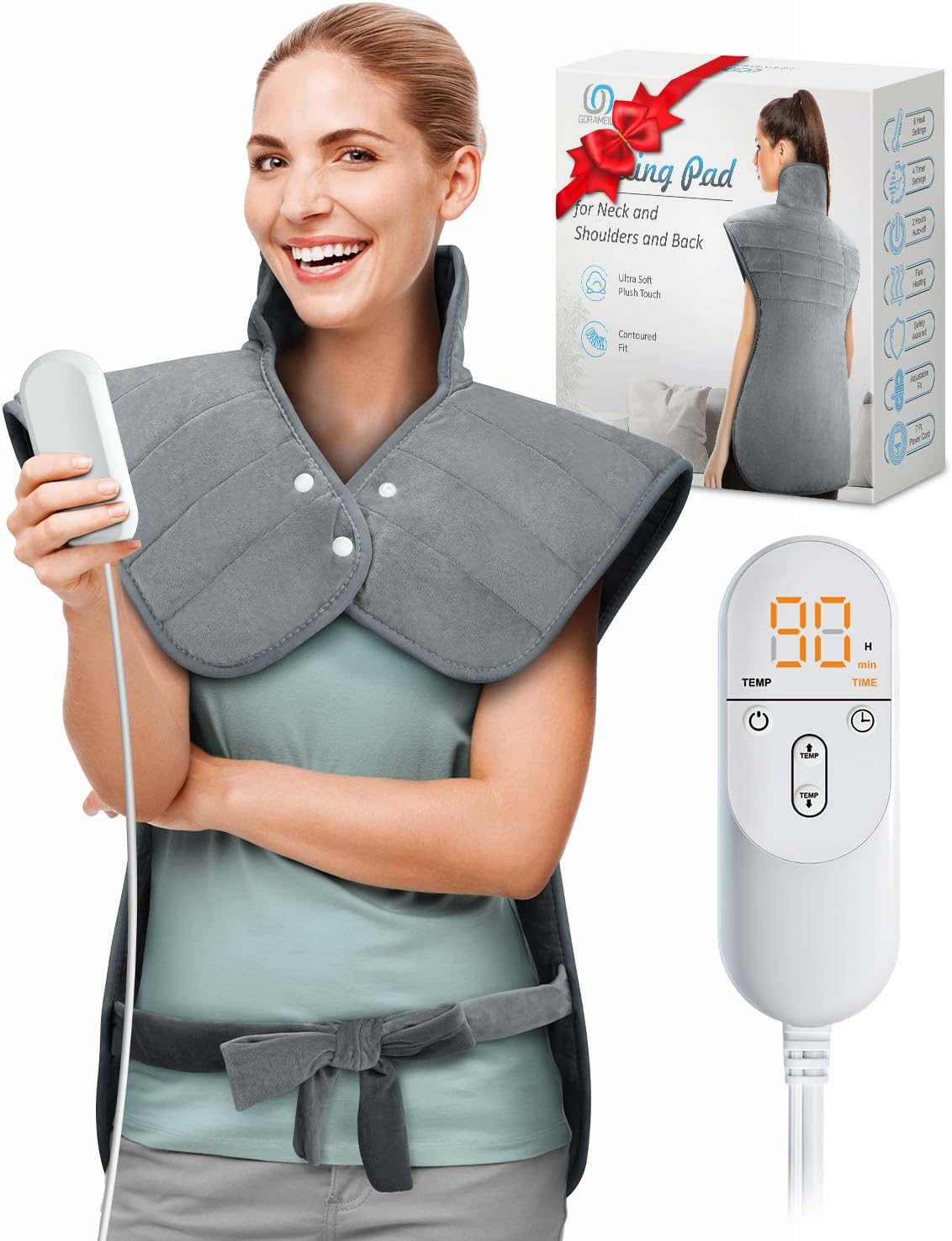 Heating Pad for Neck and Shoulders - Pain Relief Gift Idea
