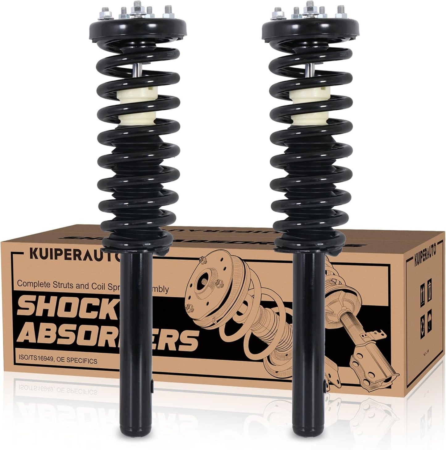 Pair Front Complete Struts Assembly for 2003-2007 Honda Accord