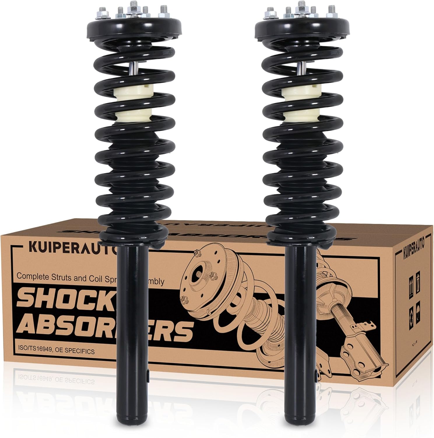 Pair Front Complete Struts Assembly for 2003-2007 Honda Accord