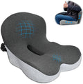 Memory Foam Seat Cushion with Lumbar Support - Pressure Relief