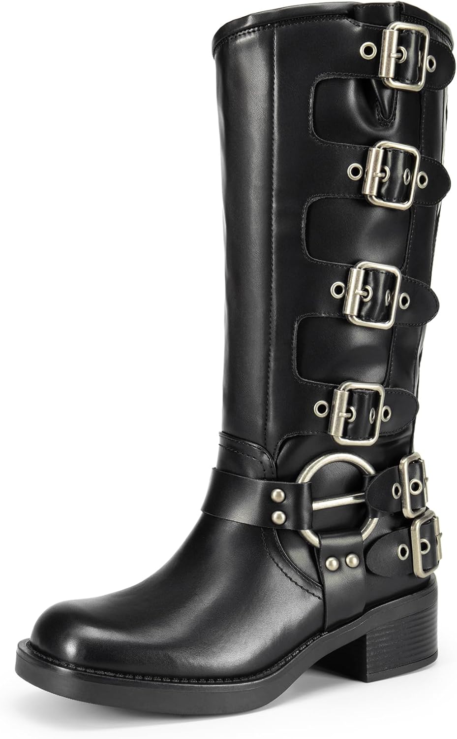 DREAM PAIRS Women's Knee High Riding Boots with Square Toe
