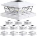 APONUO Solar Post Cap Lights 12 Pack for 4x4 5x5 6x6 Posts - Dual