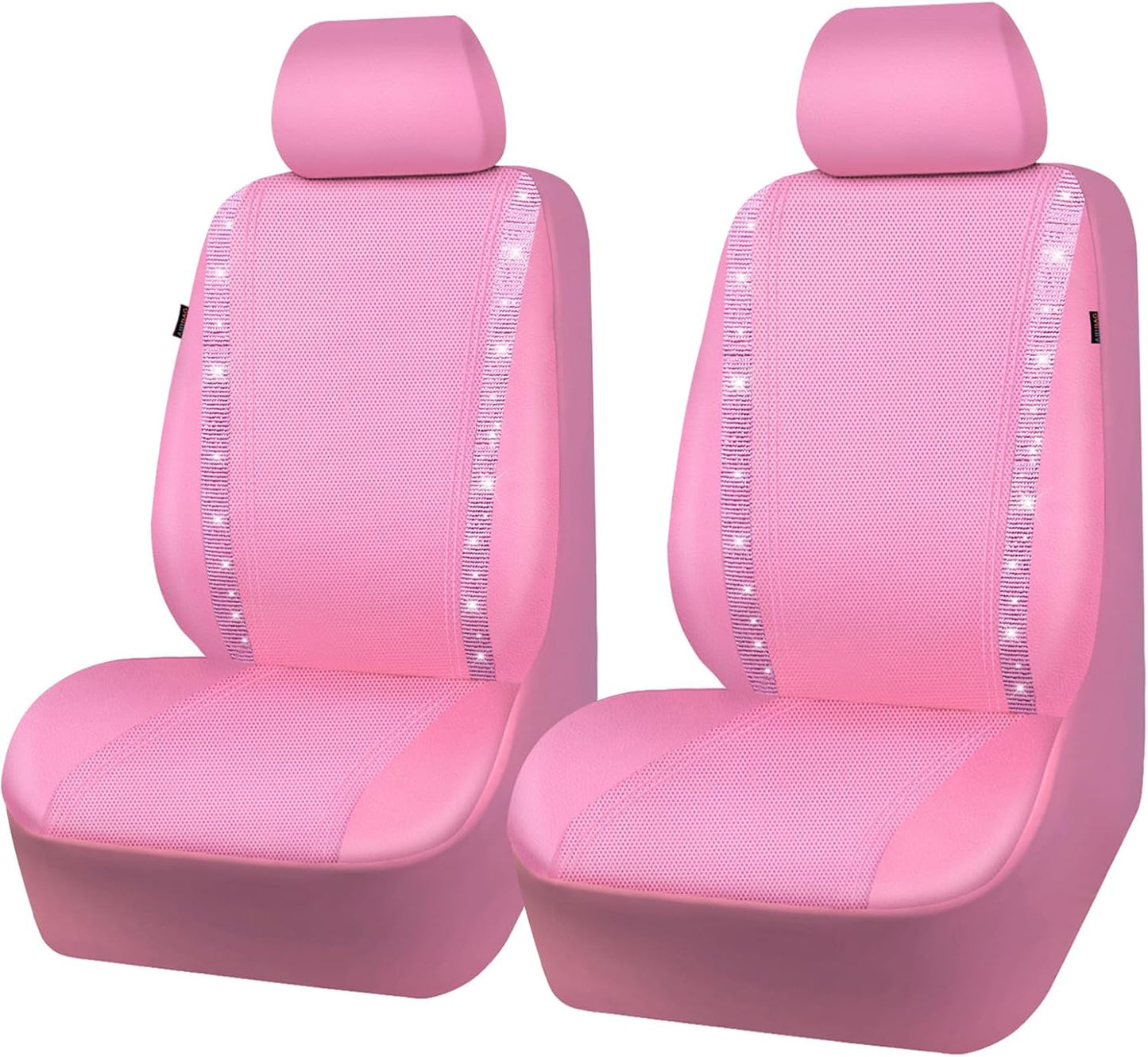 Bling Diamond Car Seat Covers for Women - Pink Rhinestone Style
