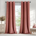 Dusty Rose Pink Velvet Curtains 96 in - Blackout Thermal Drapes