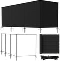 5ftx24ft Outdoor Privacy Screen Freestanding with Iron Poles