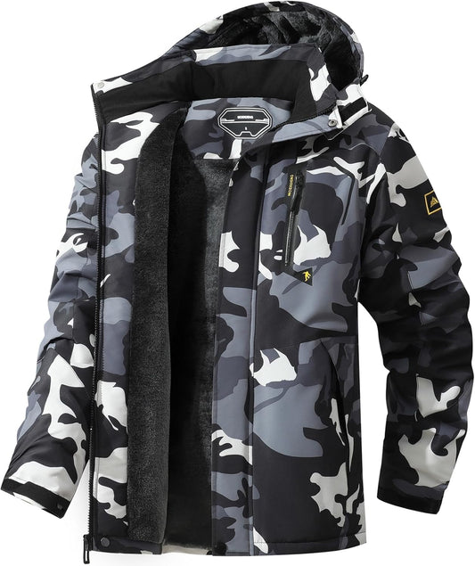 Men's Ski Jacket Warm Winter Snow Coat Waterproof Windbreaker