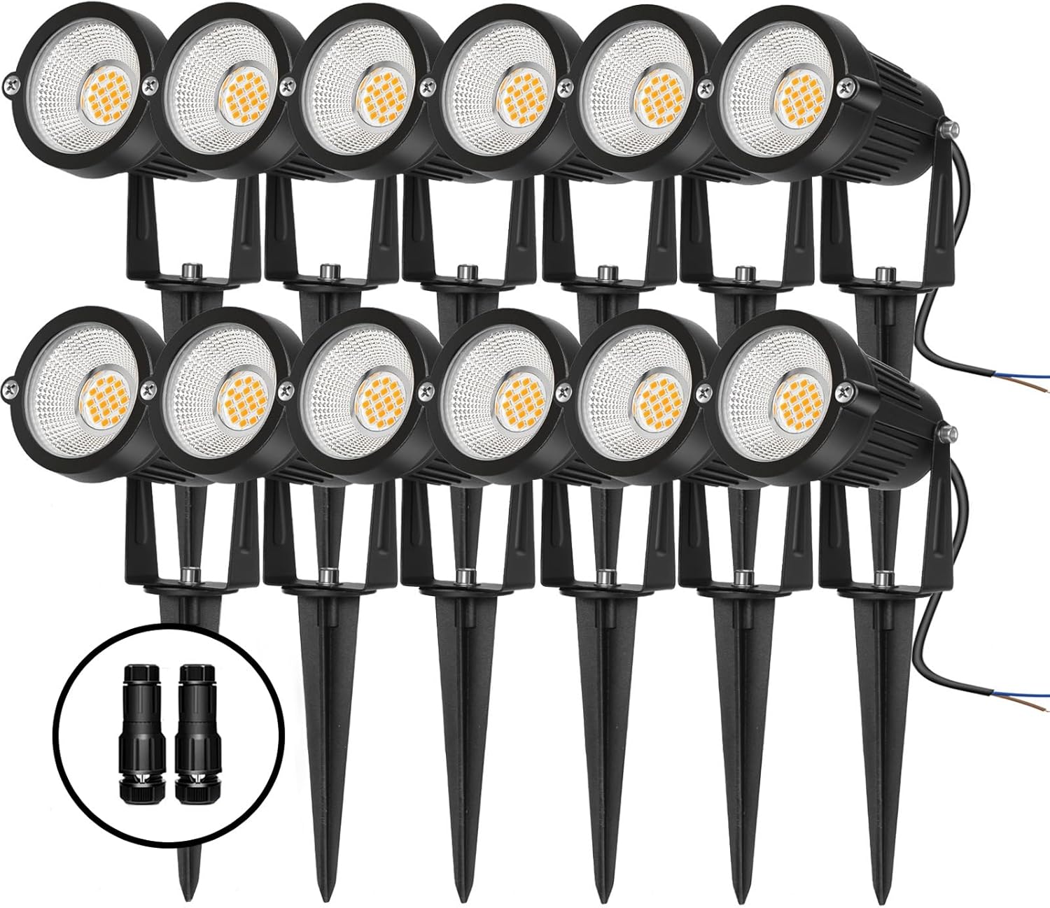 Low Voltage Landscape Lights Outdoor: 12 Pack 7W 700LM LED