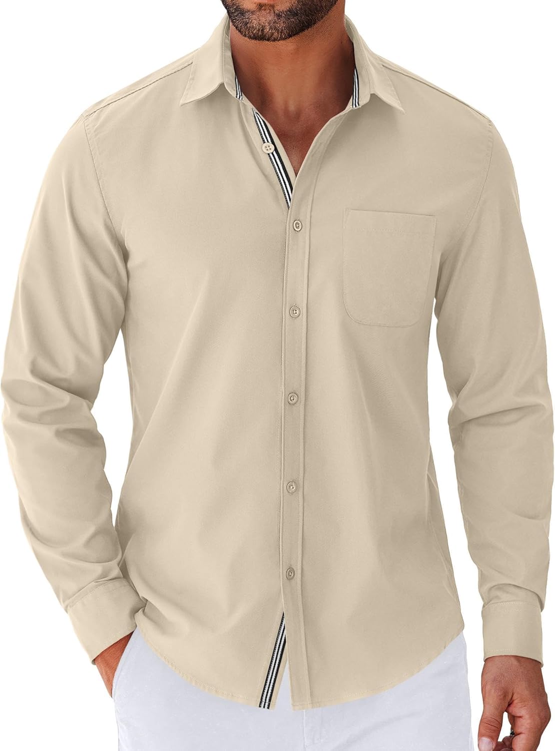 COOFANDY Men's Long Sleeve Casual Button Down Shirts for Style