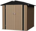 Flamaker Storage Shed 6 x 8 FT - Lockable Metal Outdoor Utility Shed