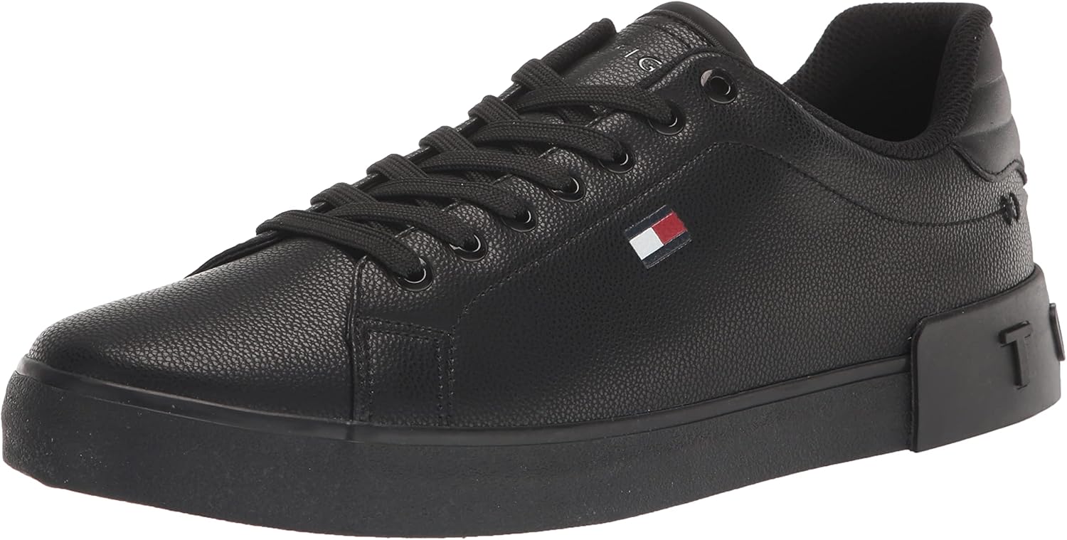 Tommy Hilfiger Mens Rezz Stylish Faux Leather Sneakers for Men