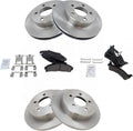 TRQ Front and Rear Brake Pad & Rotor Kit Compatible with 1995-2001
