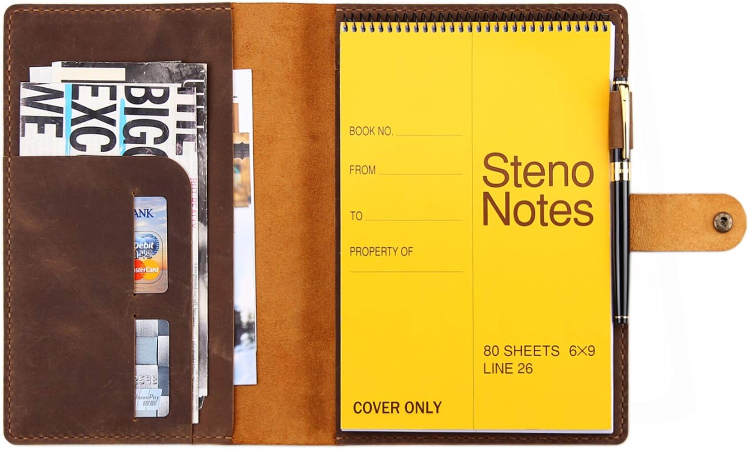Robrasim Leather Cover for 6x9 Steno Notebook - Premium Quality