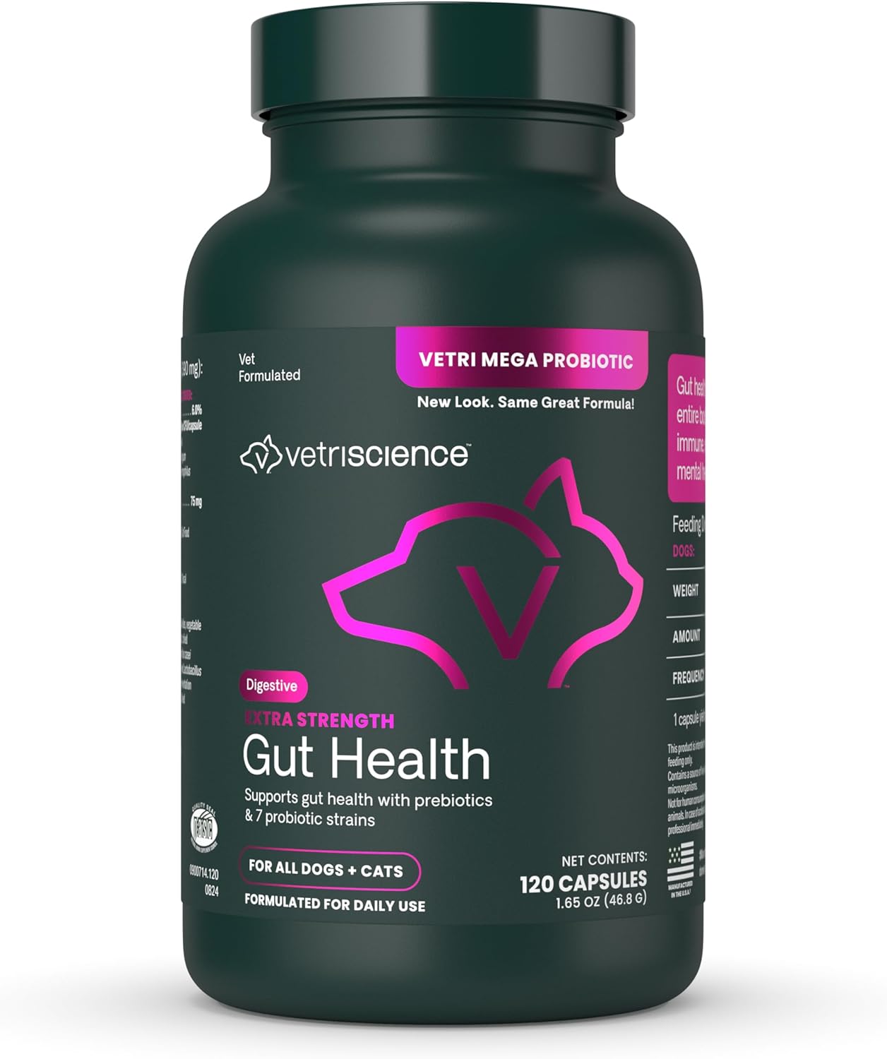 VetriScience Extra Strength Gut Health Probiotic for Pets