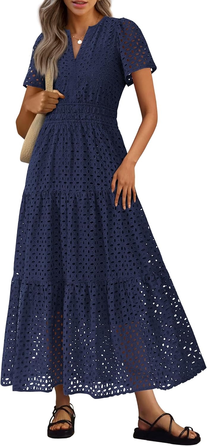 PRETTYGARDEN Womens Summer Maxi Dress for Beach Vacations