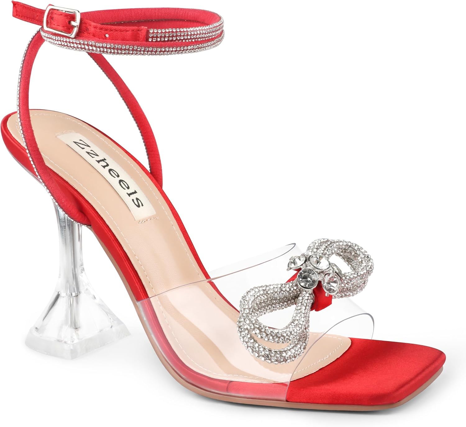 Zzheels Double Bowknots Crystal Sandals for Stylish Occasions