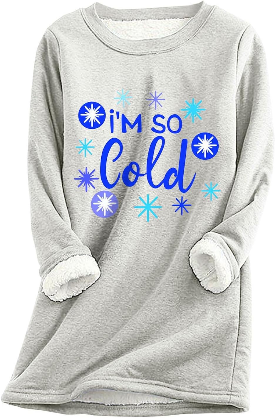 Warm Sherpa-Lined Crewneck for Cold Weather by Tawop