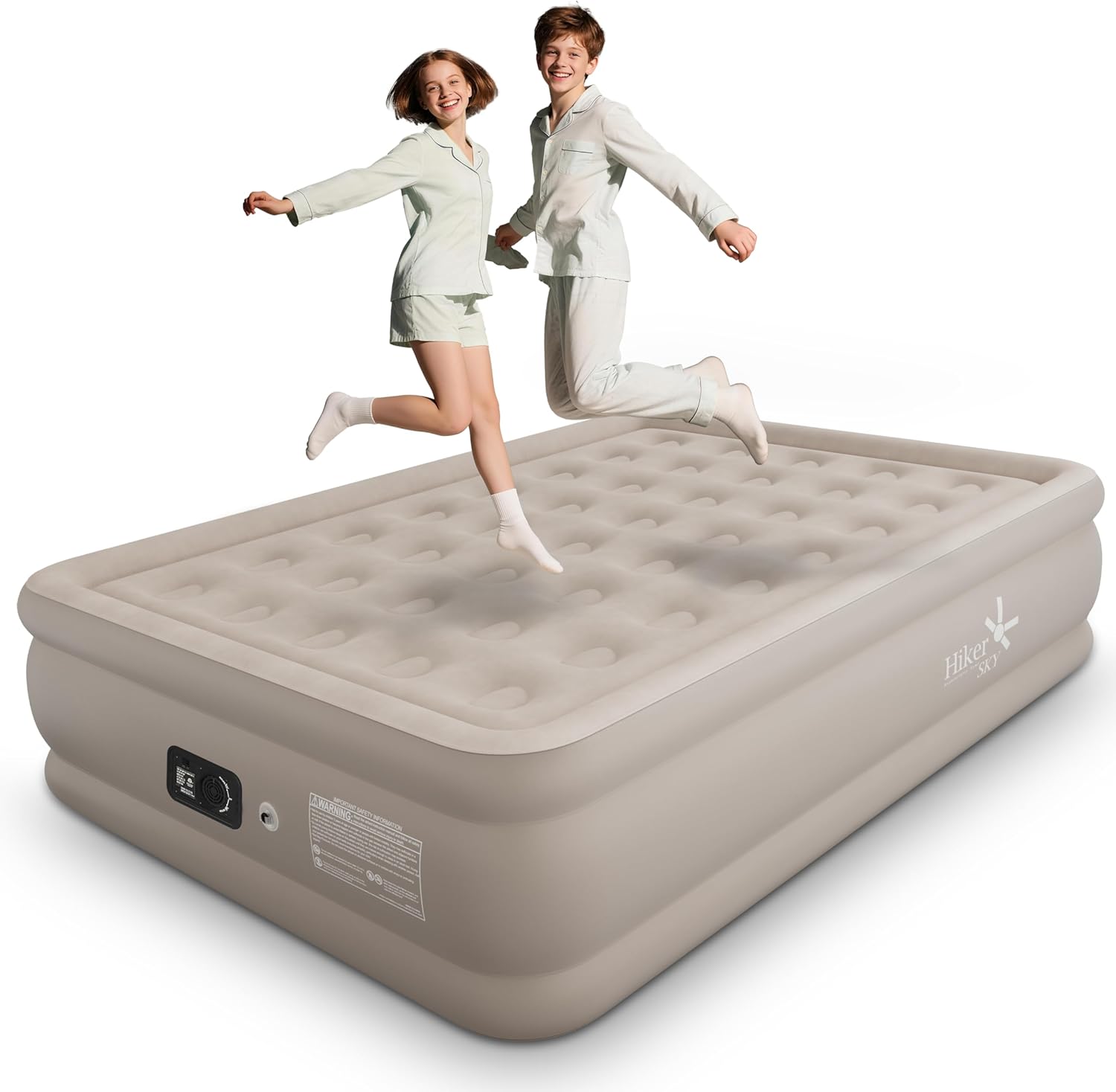 Full Air Mattress with Built in Pump for Home and Guests