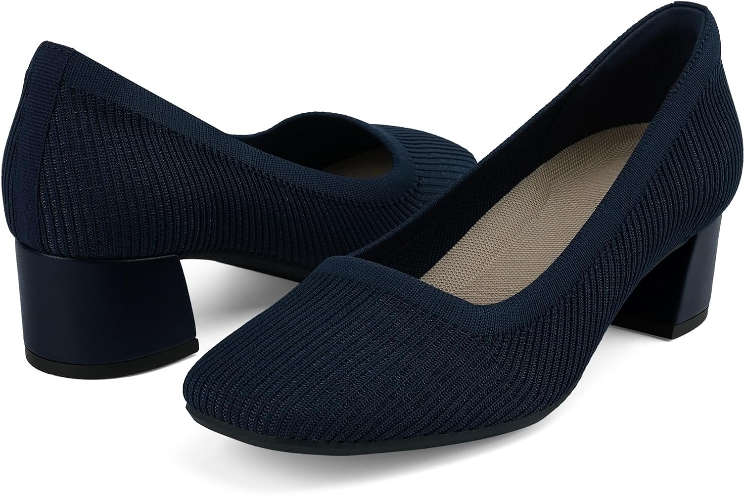 Comfortable Low Chunky Heels Dress Shoes for Women by JENN ARDOR