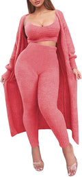 Fixmatti Women's Fuzzy 3 Piece Sweatsuit Lounge Set - Cozy Fleece