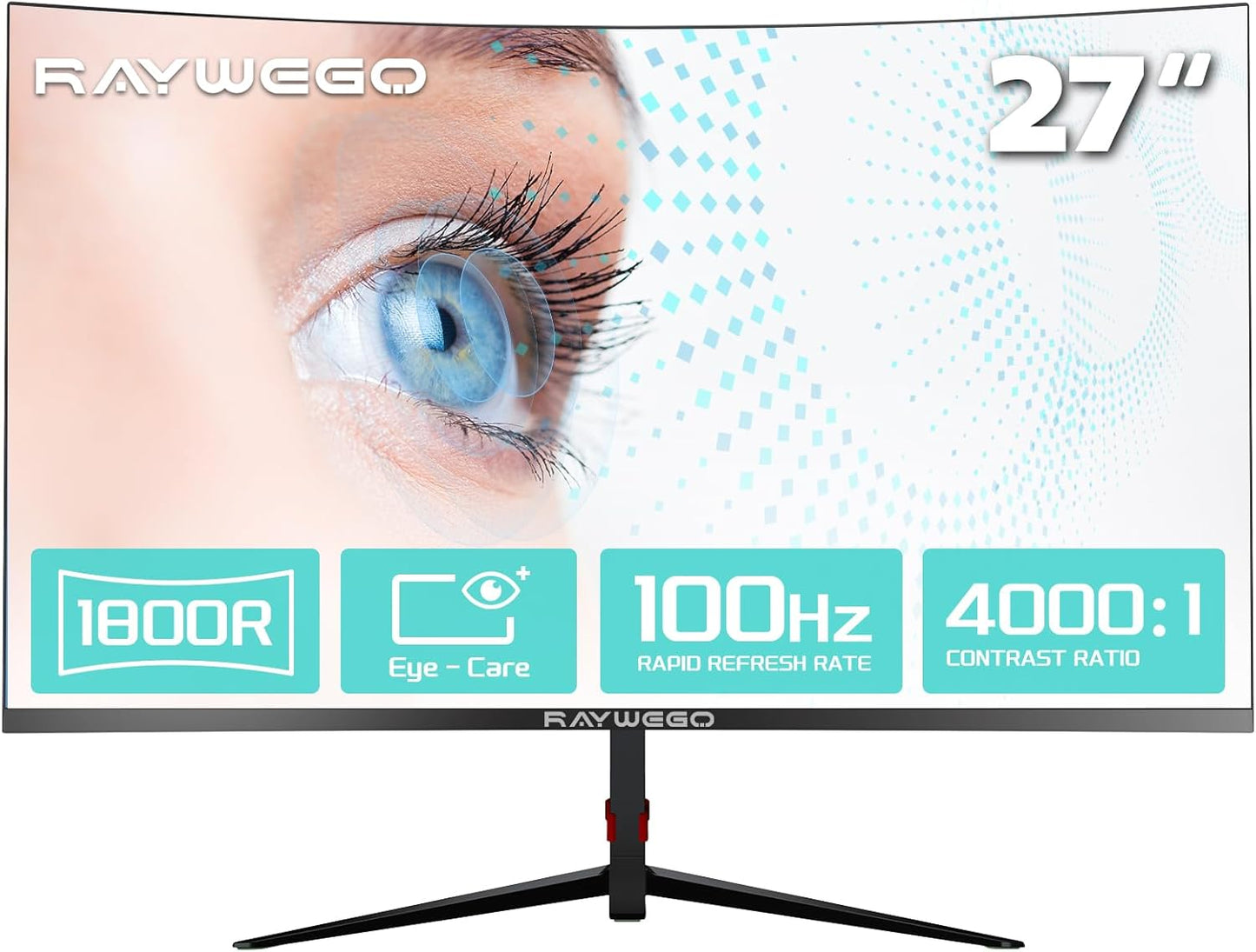 27 inch Curved Monitor with 100Hz Refresh Rate for Gaming