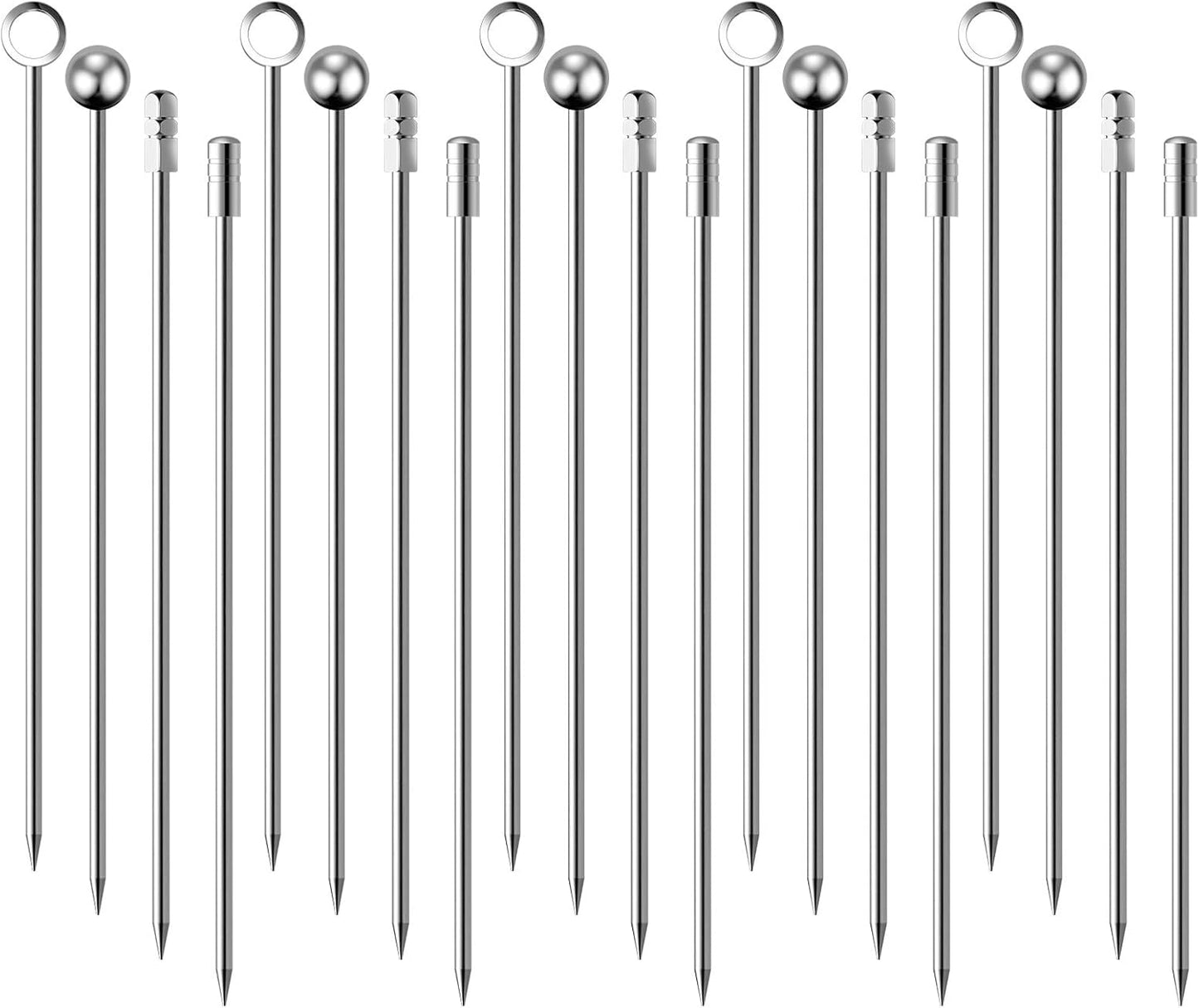 Stainless Steel Cocktail Picks - Set of 20