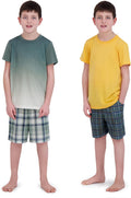 Boys Pajamas Set 4-Piece PJs for Kids - Lightweight Comfort