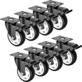 4 inch Swivel Caster Wheels with Safety TotalLock - Heavy Duty Set