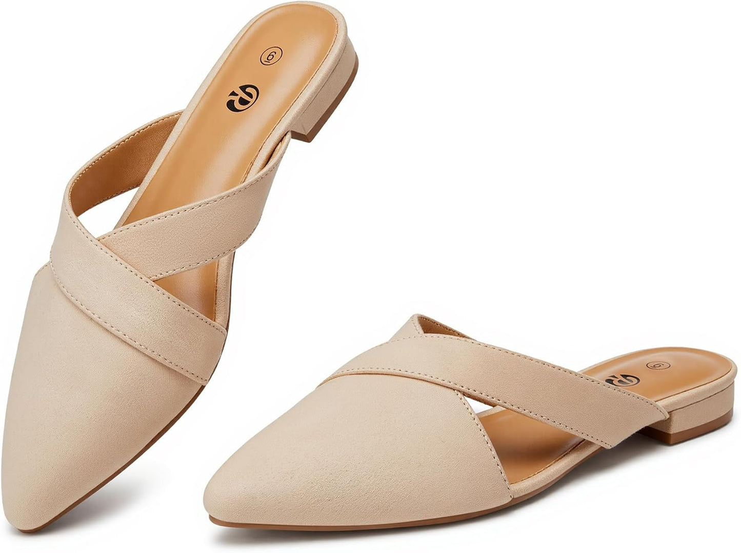 Rekayla Womens Mules Closed Pointed Toe Backless Loafer Shoes
