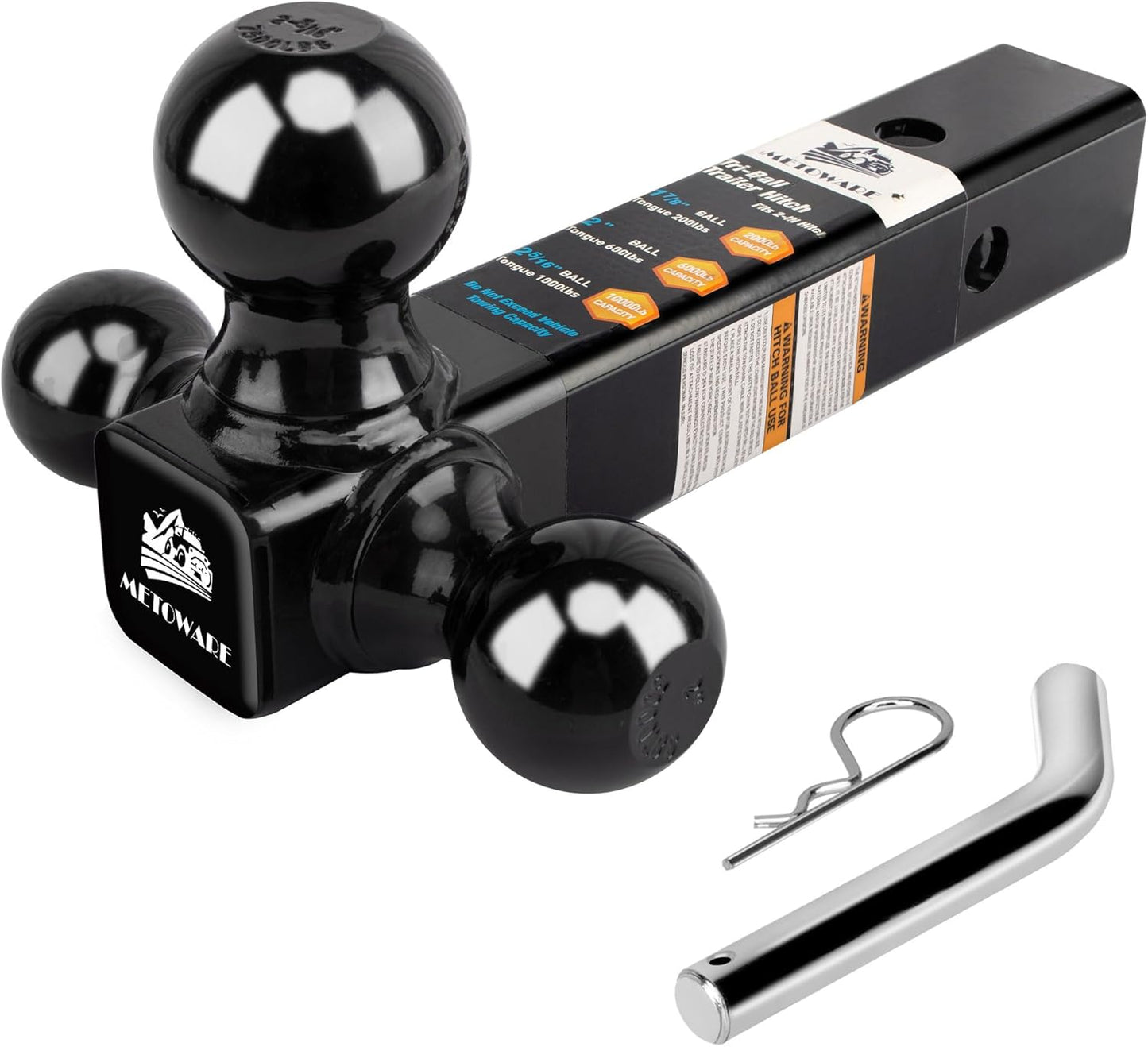 METOWARE Trailer Hitch Tri Ball Mount for Versatile Towing Needs