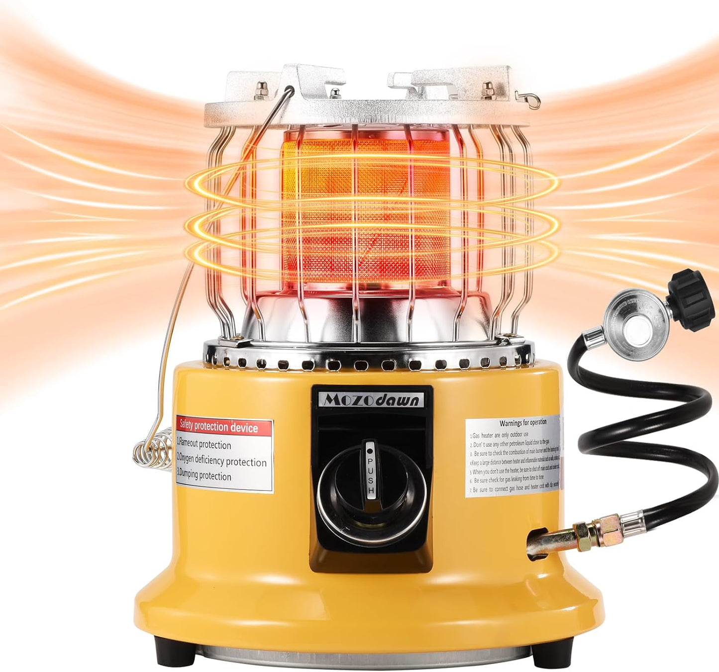MOZODAWN 2-in-1 Portable Propane Heater & Stove, 13000 BTU - Stay Warm Anywhere!