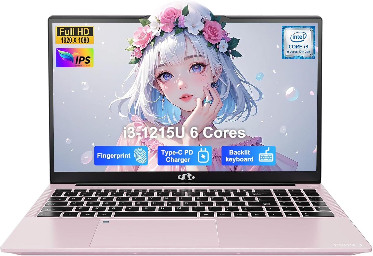 NIMO 15.6 IPS FHD Laptop with Intel i3-1215U and 8GB RAM
