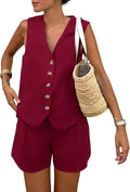 Women's Summer 2 Piece Outfits Sleeveless Matching
