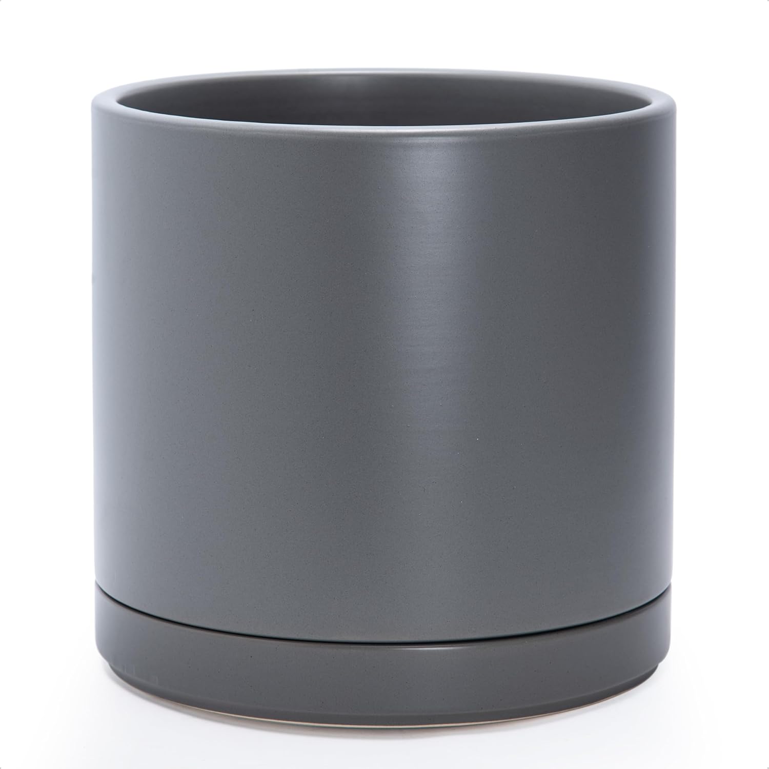 D'vine Dev 12 Inch Ceramic Planter Pot with Drainage Hole