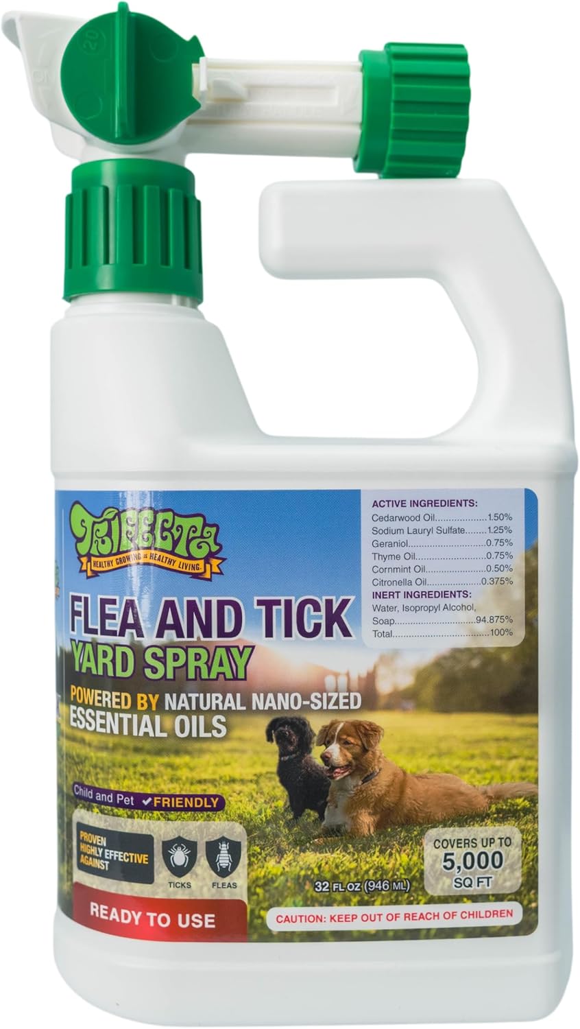 Trifecta Outdoor Flea & Tick Spray for Yards - Natural Protection