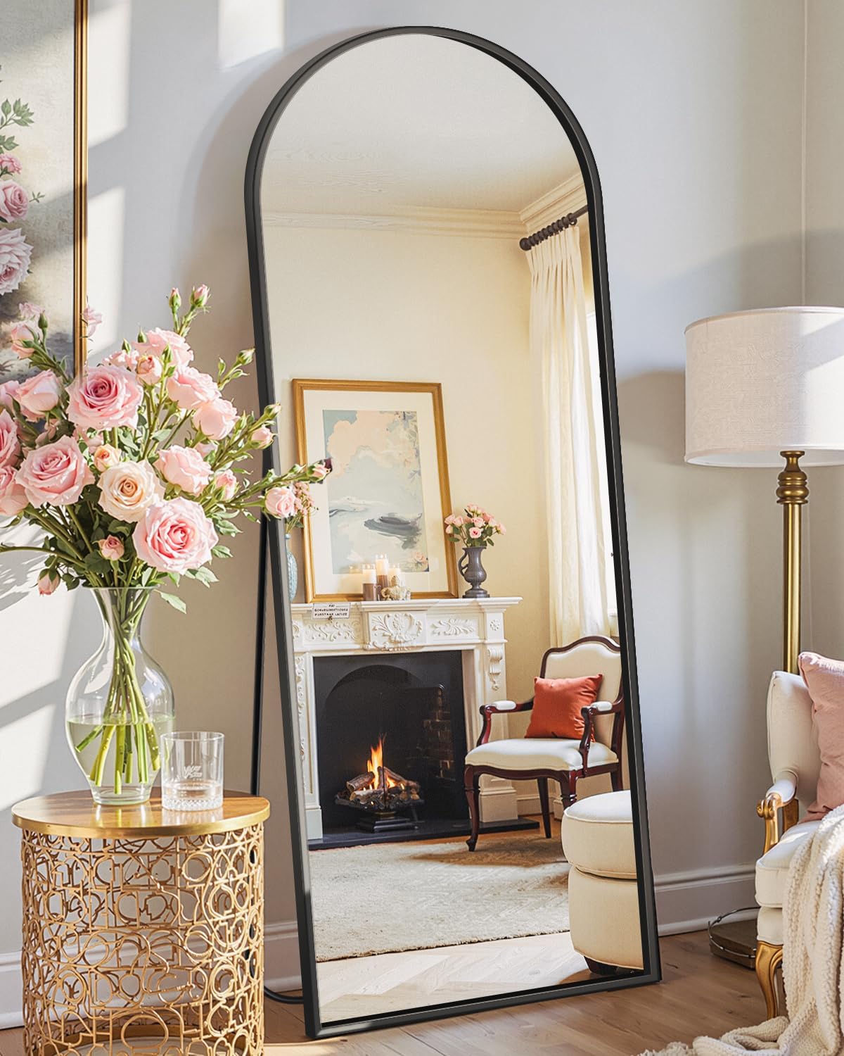 Arched Full Length Mirror with Gold Frame for Stylish Spaces