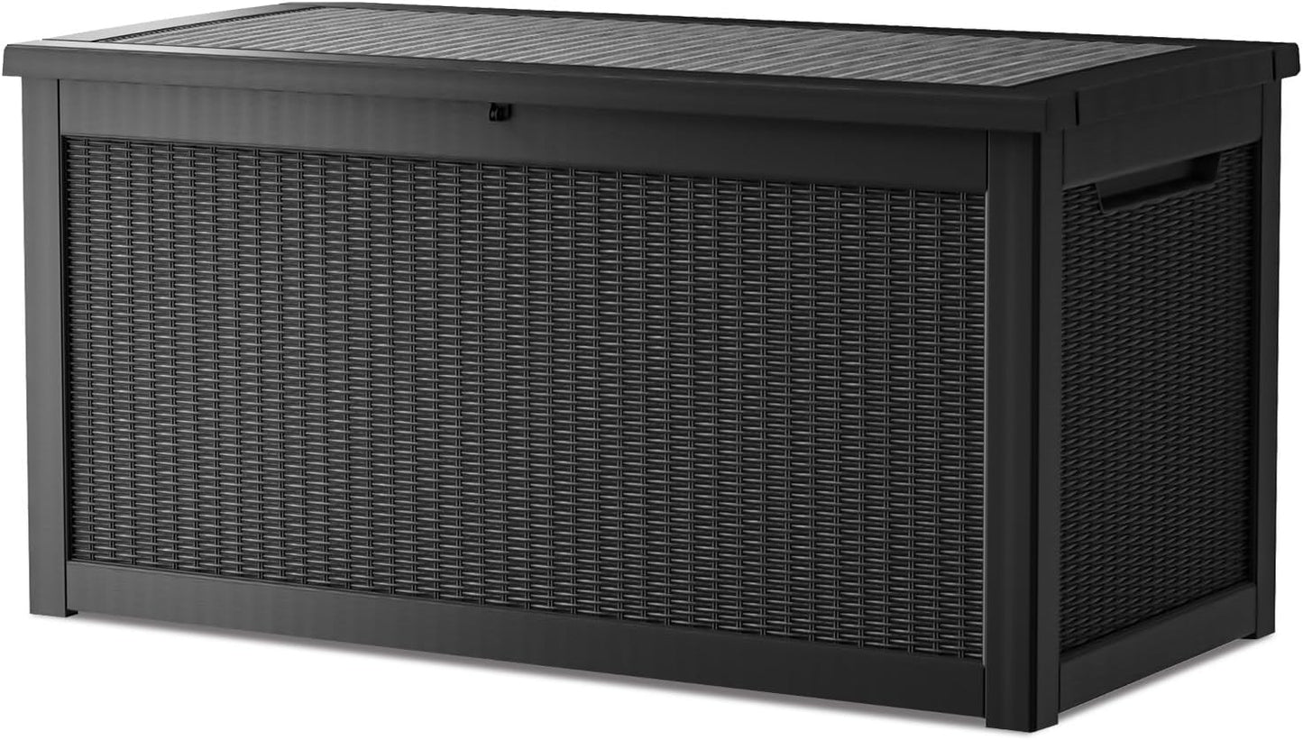320 Gallon Deck Box for Outdoor Indoor Waterproof Storage