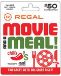 Brinker/Regal Entertainment Movie & A Meal Gift Cards Multipack