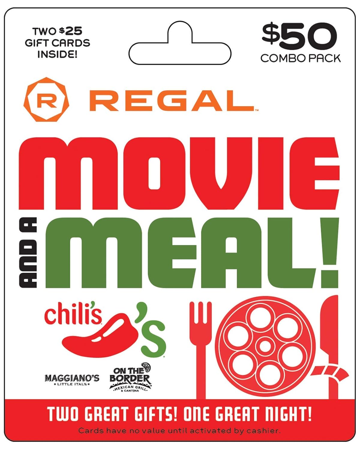 Brinker/Regal Entertainment Movie & A Meal Gift Cards Multipack
