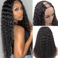 Deep Wave U Part Wig Human Hair 22in - Natural Deep Curly Style